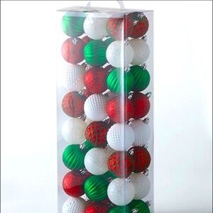 48pc Shatterproof Christmas Ornaments
